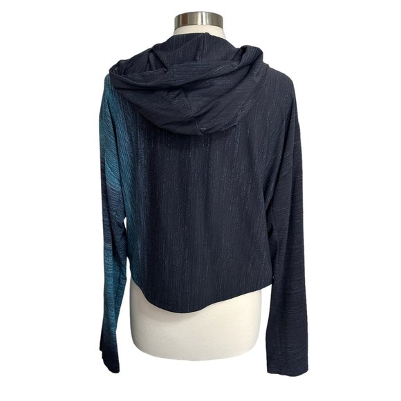 lululemon 8 Lab Varsa Blue Jacquard Stripe Crop Athletic Hoodie W3DDWS - Picture 3 of 9